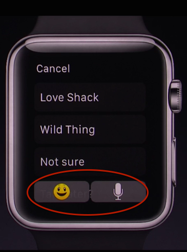 A list with buttons that should always be present. Notice how the list options are still visible because the buttons are translucent