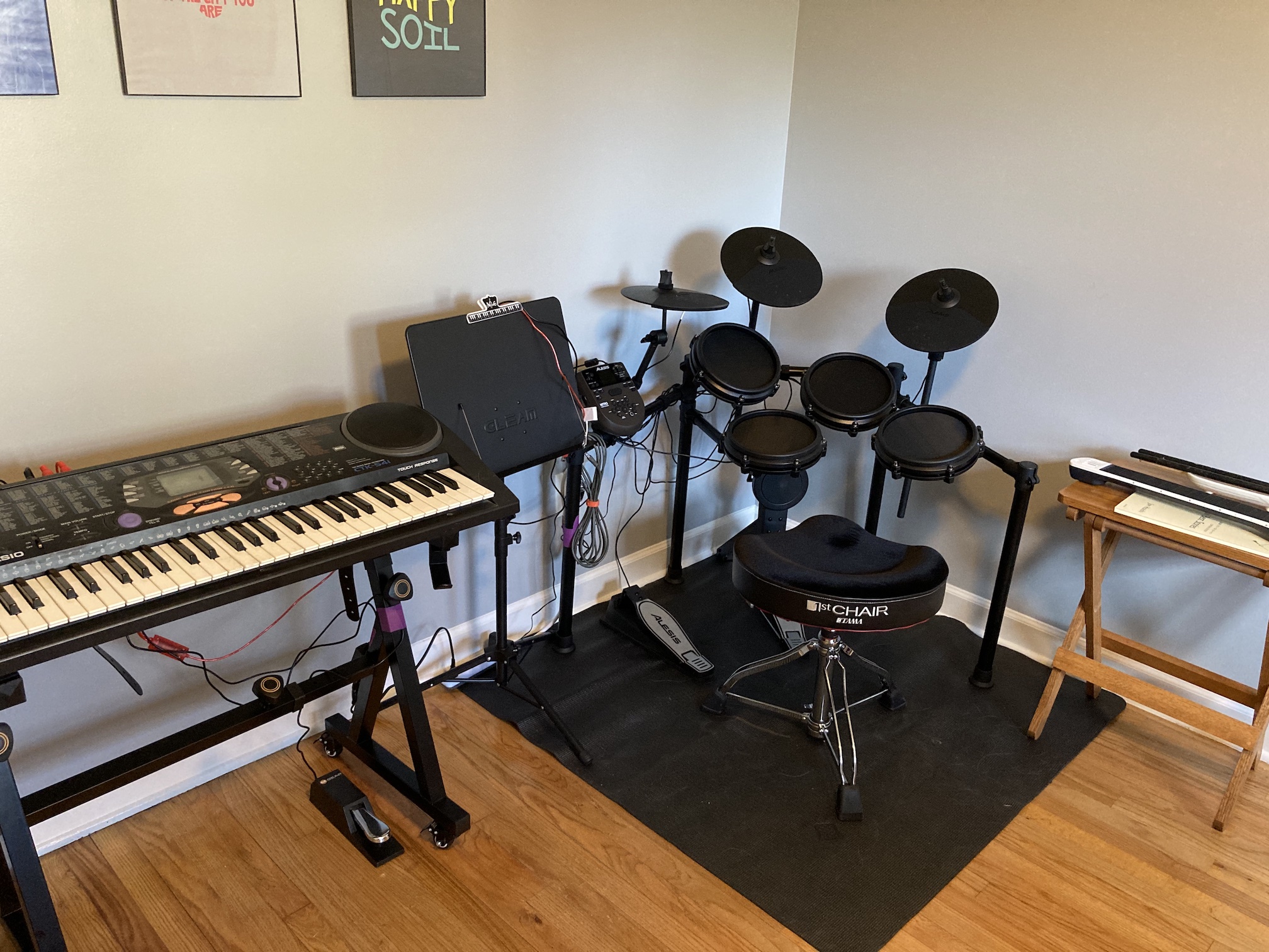 A photo of my music studio in my office